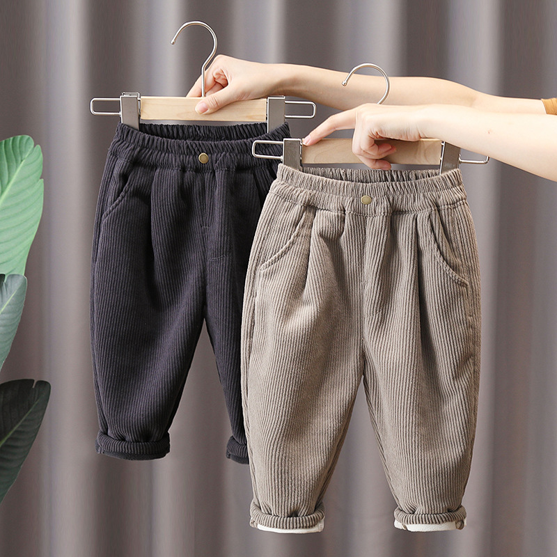 Corduroy Pant Warm - 2024 New Boys Thick Corduroy Pants