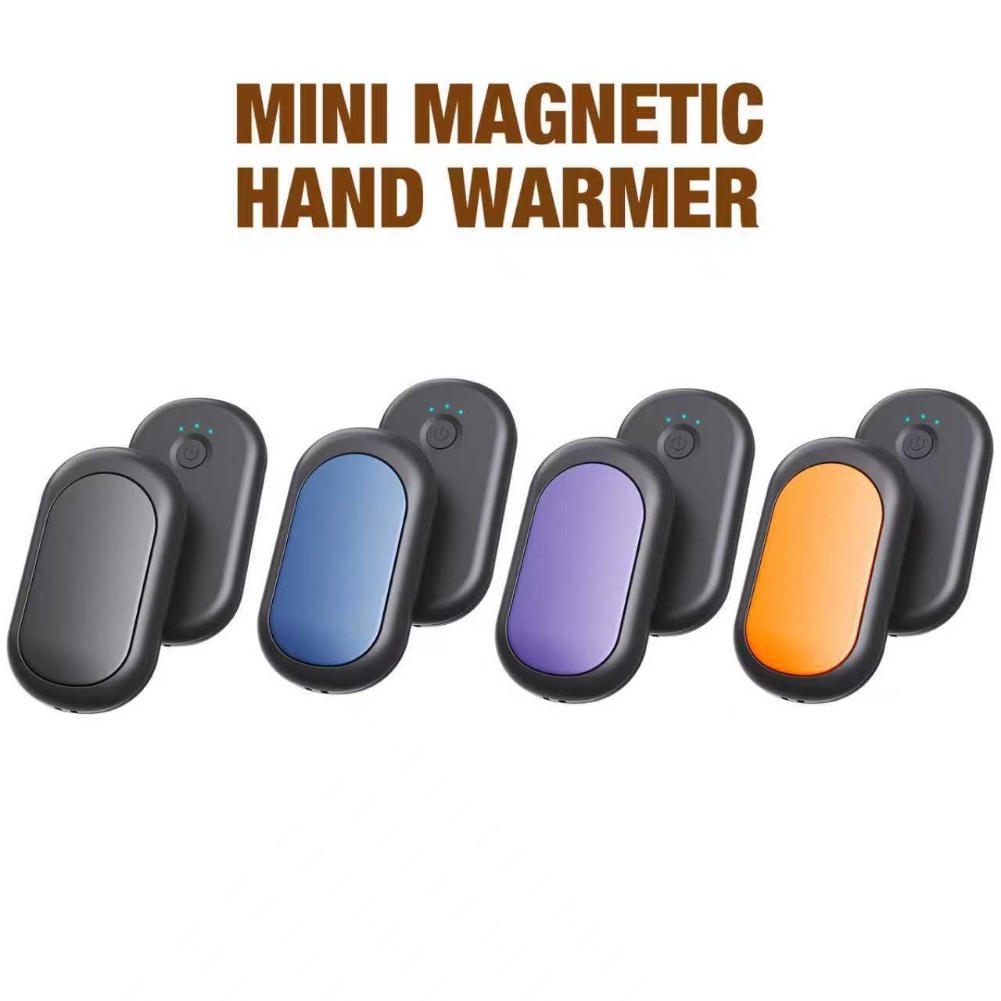 Hand Warmer Electric - เครื่องทำความร้อนมือแบบแม่เหล็ก แยกส่วนได้ 2in1 ชาร์จ USB ใช้เป็นพาวเวอร์แบงค์ได้