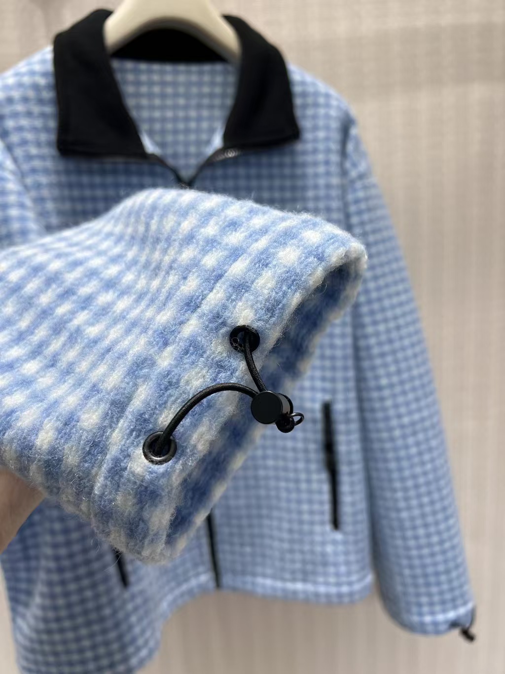 เสื้อแจ็คเก็ตผ้าลายสก็อตสีน้ำเ - Wool Coat Peacoat บทวิจารณ์และราคา