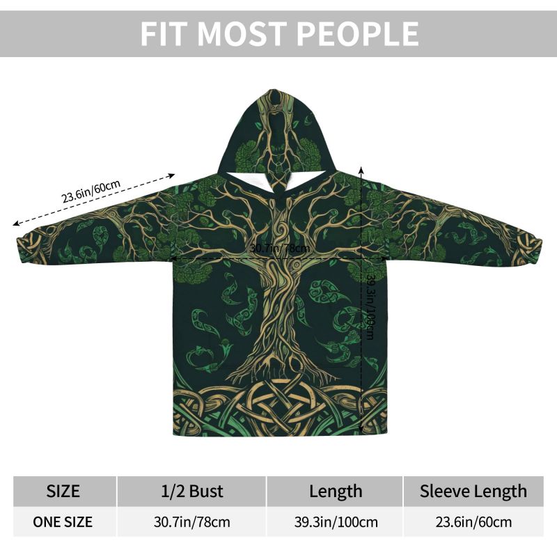 เสื้อฮู้ดลายเซลติกต้นไม้แห่งชี - Sherpa Hoodie Fleece บทวิจารณ์และราคา