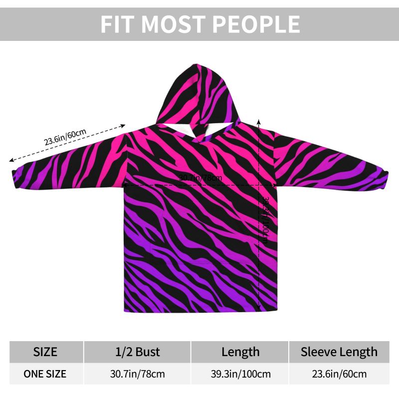 เสื้อคลุมฮู้ดลายม้าลายแบบสวมใส - Sherpa Hoodie Fleece บทวิจารณ์และราคา