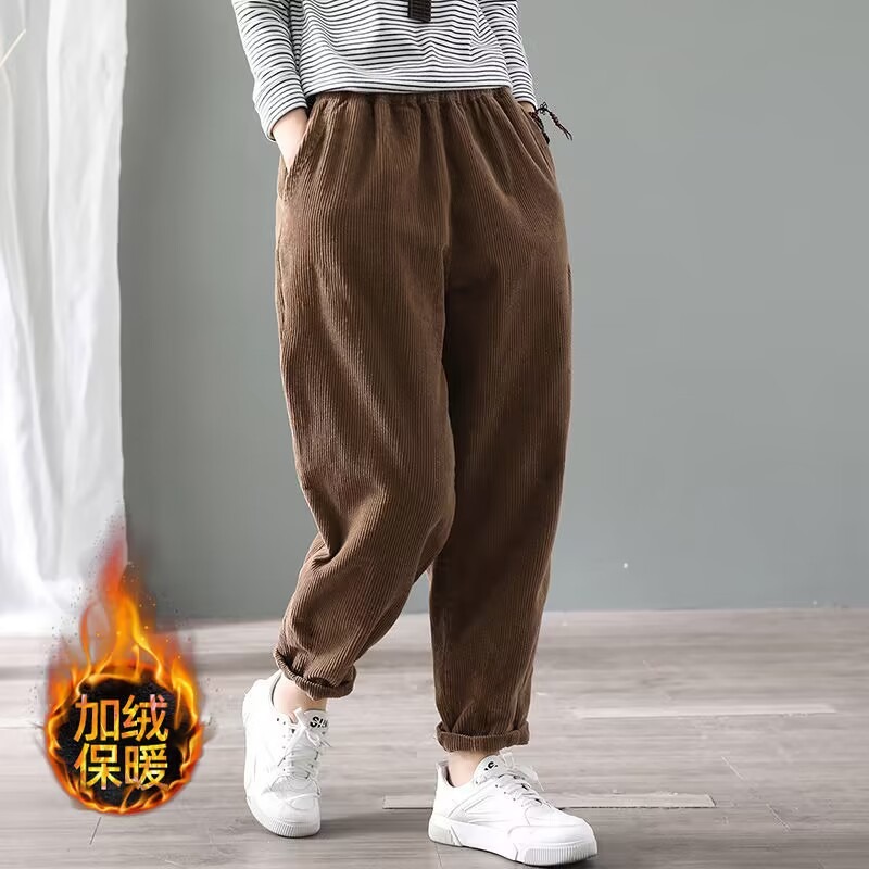 กางเกงฮาเร็มผ้าคอร์ดูรอยสำหรับ - Corduroy Pant Warm บทวิจารณ์และราคา