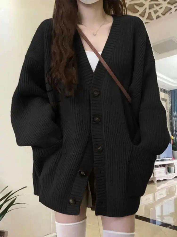 หลวมเสื้อสเวตเตอร์ถักผู้หญิงแข - Wool Coat Peacoat บทวิจารณ์และราคา
