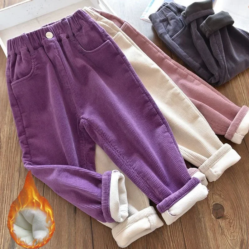 กางเกงผ้าลูกฟูกสำหรับเด็กผู้หญ - Corduroy Pant Warm บทวิจารณ์และราคา